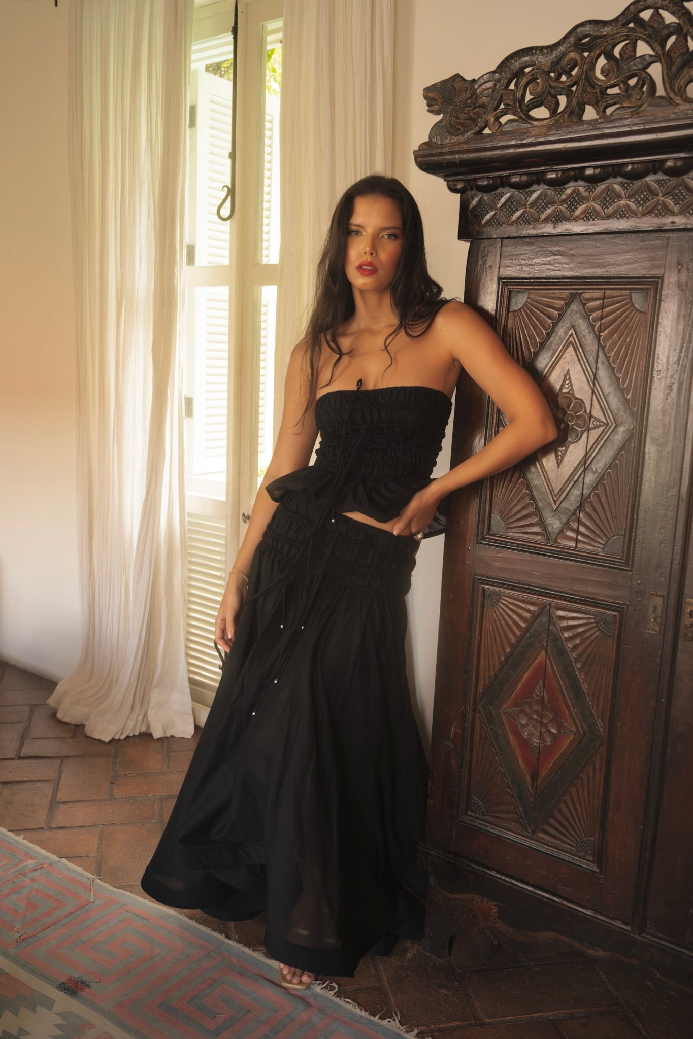 maxi ruffle skirt.dress