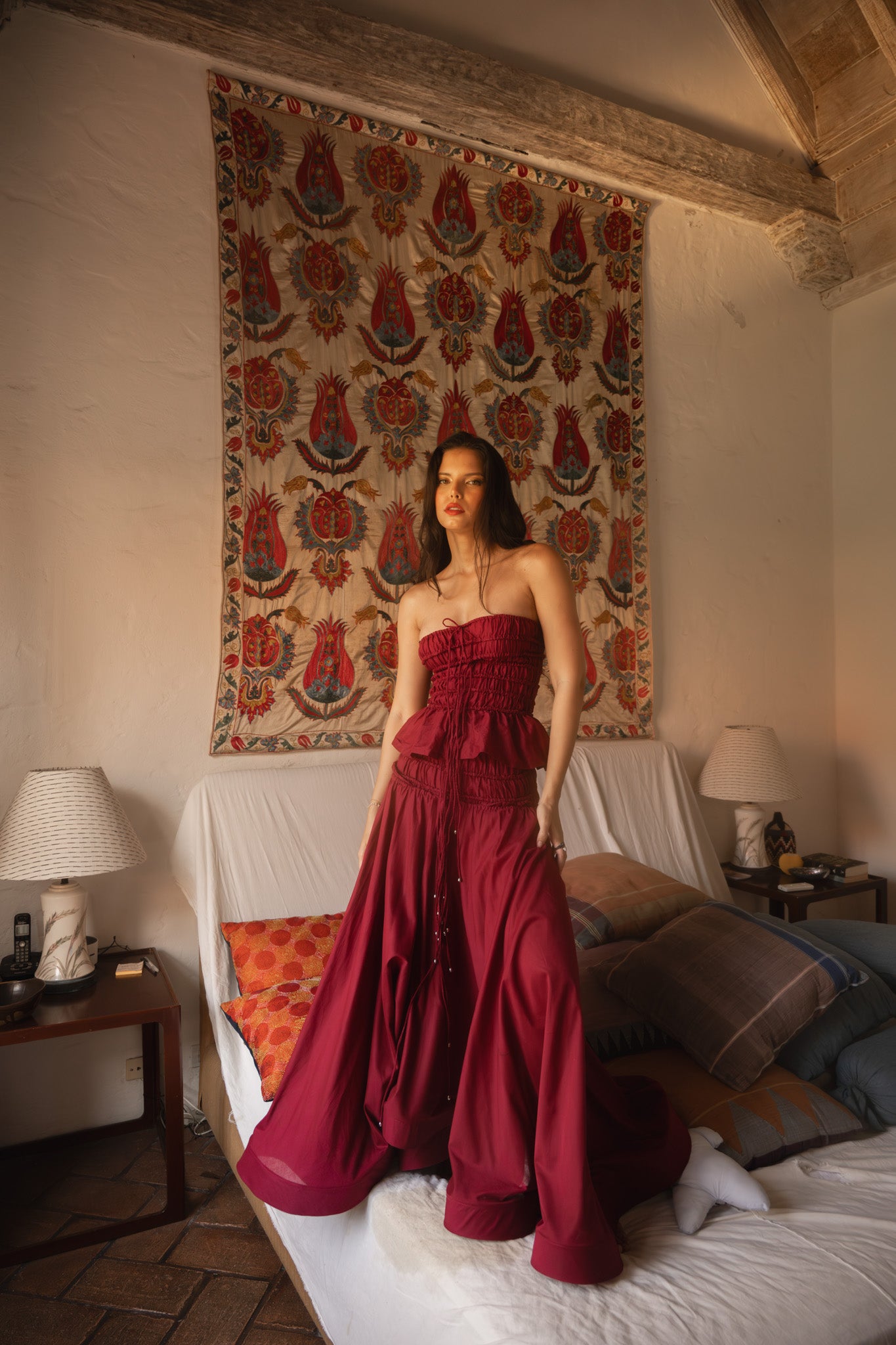 maxi ruffle skirt.dress