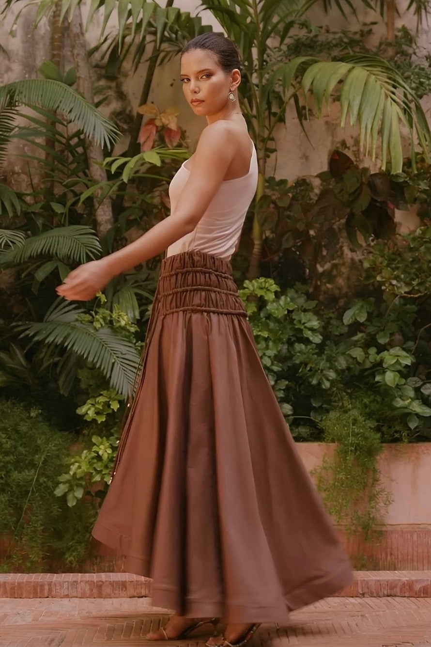 Maxi ruffle skirt.dress