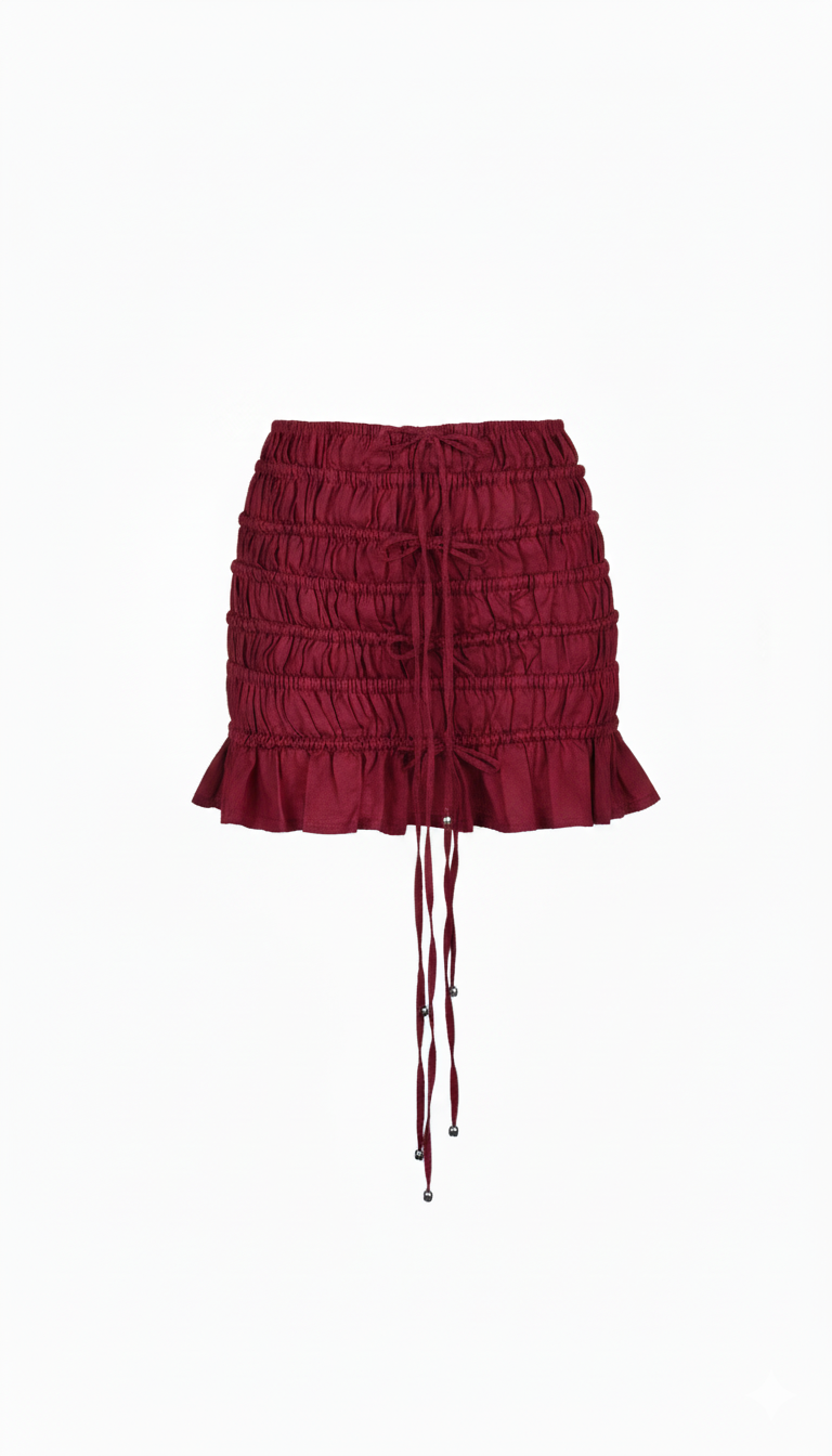 Cascade cotton skirt.top
